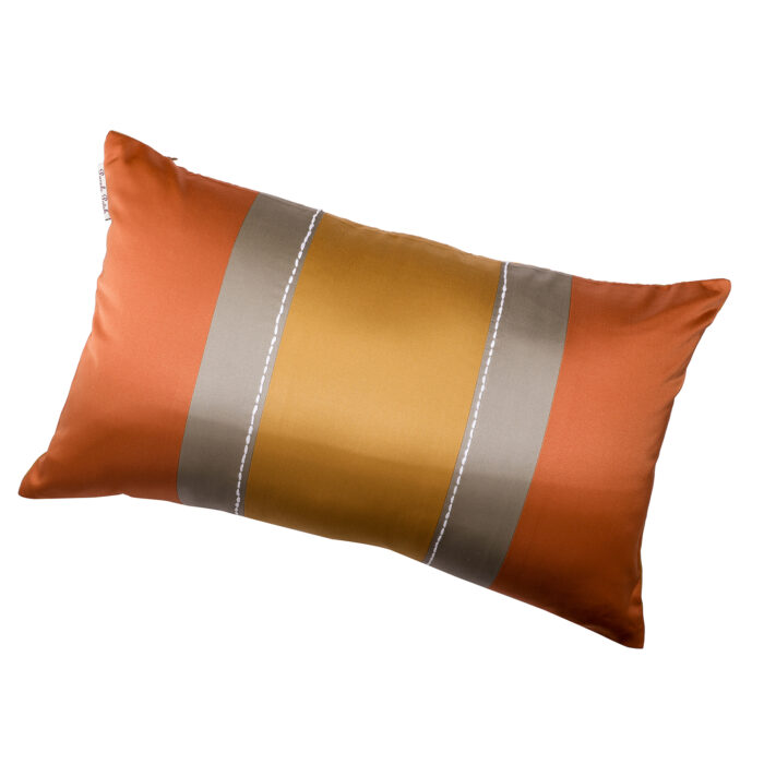 The Coral Retreat Grey Stripe Cushion Cover