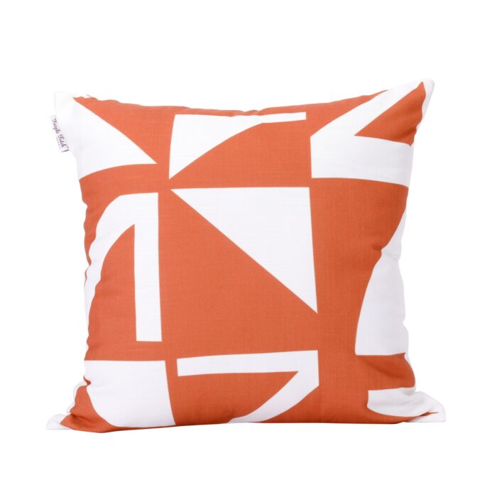 Muted Maximalism Geometric Alphabets Cushion Cover